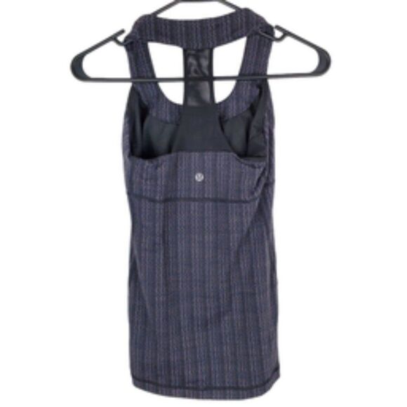 Lululemon T Back Tank Top Built In Bra Running Sports Yoga Womens Lulu Mesh - Picture 2 of 5